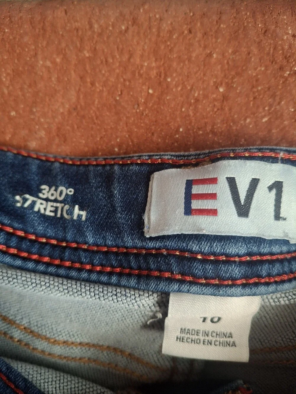 EV1 blue denim shorts